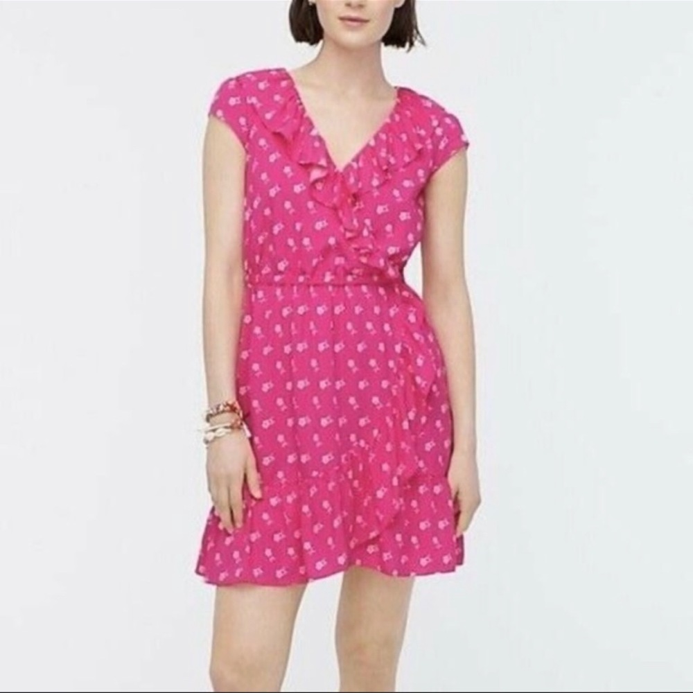 J. Crew Pink Floral Mini Dress